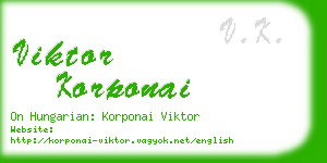 viktor korponai business card